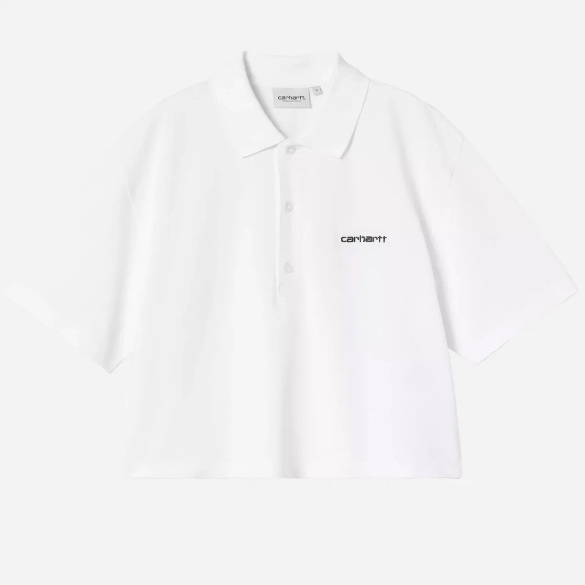 CARHARTT W.I.P. W' S/S Carhartt Script Polo T-Shirt I034553.00A.XX - Image 2