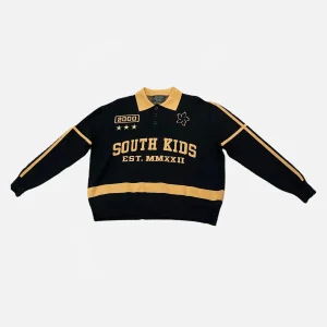 South kids Football Jacquard Polo SKS26FJP-BLA