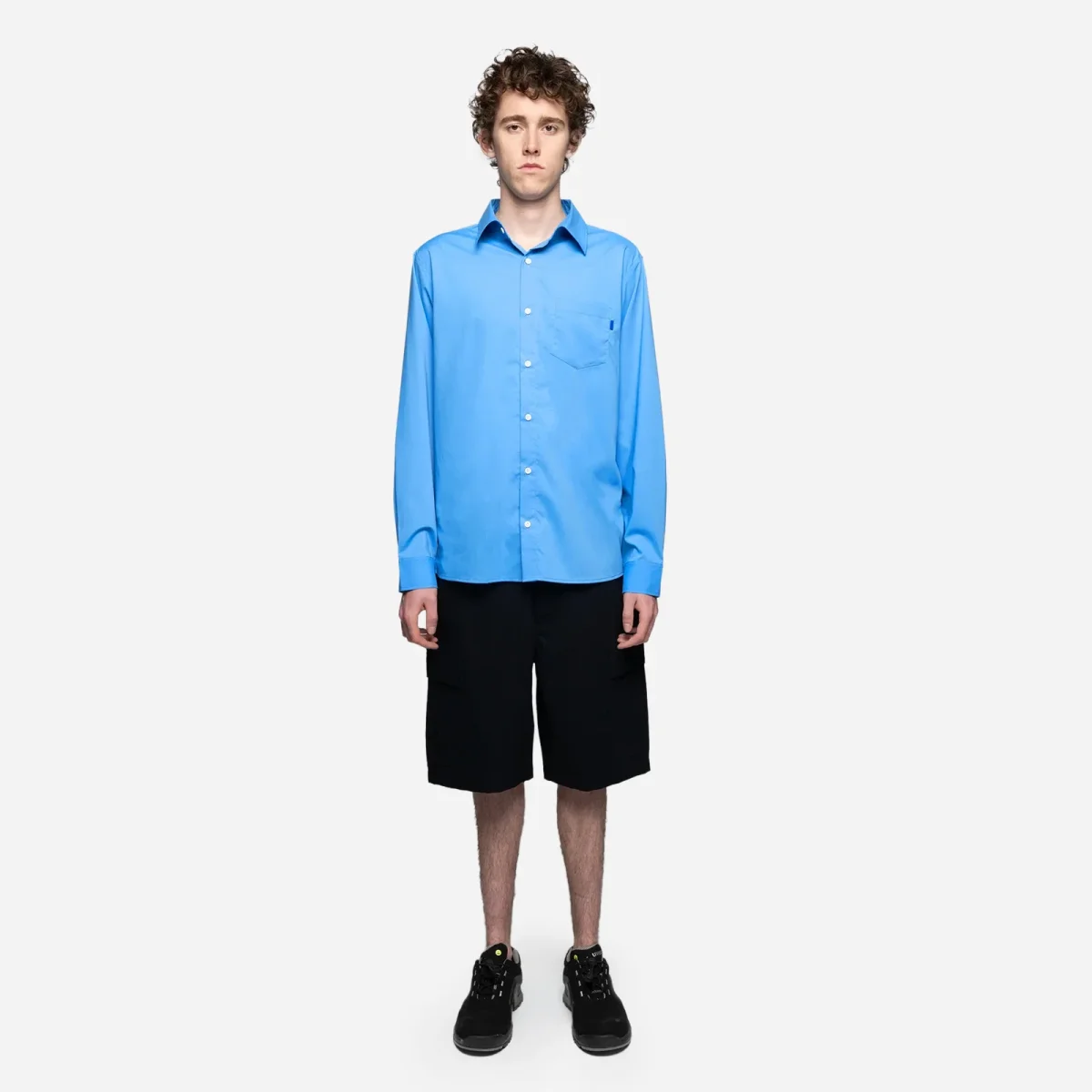 93 Sierra Crosses Blue Poplin Shirt T-shirt SS2693SCBPS-BLU - Image 2