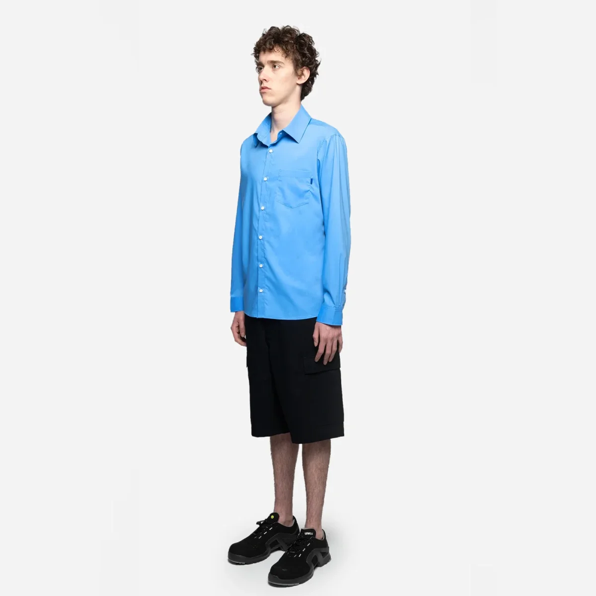 93 Sierra Crosses Blue Poplin Shirt T-shirt SS2693SCBPS-BLU - Image 3