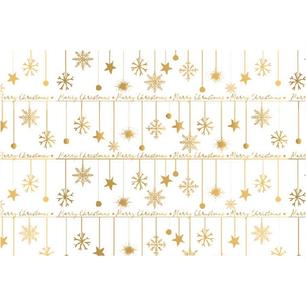 Papel de Natal Elegante com Detalhes Dourados
