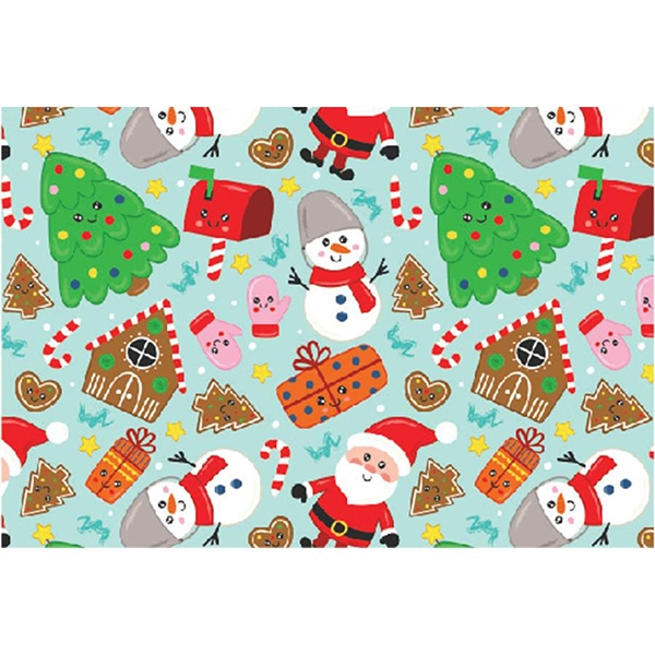 Papel de Embrulho de Natal com Motivos Lúdicos