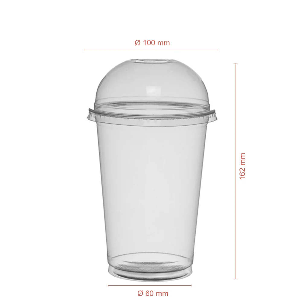 Taça (Copo) em rPET com Tampa Oval com Furo 55cl (Aferido a 40cl) - Image 4