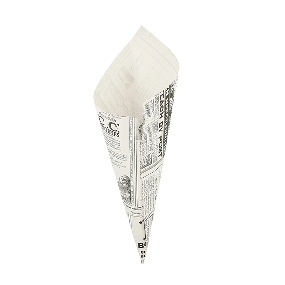 Cone Anti-Gordura em Papel Pergaminho Times 24 x 17cm (100 g)