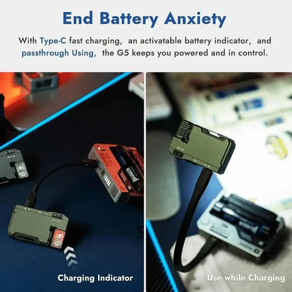 Mini lanternas de chaveiro recarregáveis G5 ultra brilhantes com 180 ° Rotação e luz dupla luz de trabalho tocha EDC magnética para exterior - Image 6