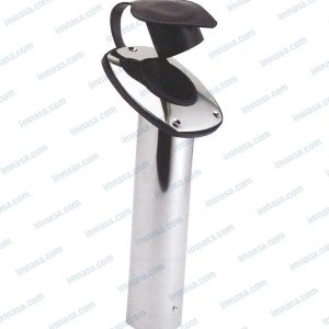 Suporte de cana de encastrar cromado 40mm com tampa