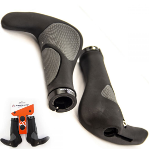 Manopla EG3 Anatomica Com Trava e Barend Preto/Cinza Borracha – Absolute